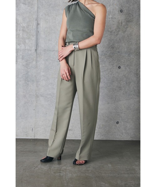 LA PEAU DE GEM（ラポドゥジェム）の「【LA PEAU DE GEM】アシンメトリータンクトップ（Tシャツ/カットソー・レディース・ブラック/カーキ/キャメル・FREE）」の18枚目の写真