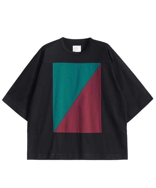 SHAREEF（シャリーフ）の「SWICHING S/S BIG-T（Tシャツ/カットソー・メンズ・ブラック/グリーン/バーガンディー・1/2/3）」の4枚目の写真
