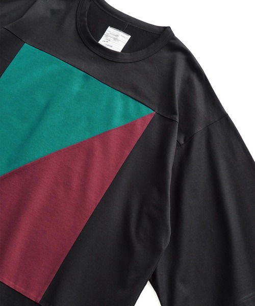 SHAREEF（シャリーフ）の「SWICHING S/S BIG-T（Tシャツ/カットソー・メンズ・ブラック/グリーン/バーガンディー・1/2/3）」の5枚目の写真