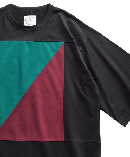 SHAREEF（シャリーフ）の「SWICHING S/S BIG-T（Tシャツ/カットソー・メンズ・ブラック/グリーン/バーガンディー・1/2/3）」の6枚目の写真
