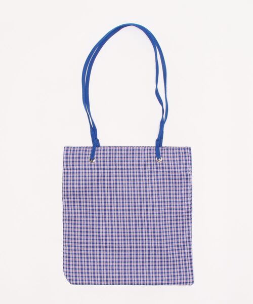 ehka sopo（エヘカソポ）の「ギンガムハトメトートバッグ（トートバッグ・レディース・ブラック/ブルー/ミント・ﾌﾘ-）」の3枚目の写真