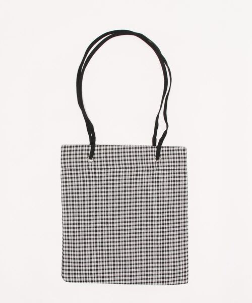 ehka sopo（エヘカソポ）の「ギンガムハトメトートバッグ（トートバッグ・レディース・ブラック/ブルー/ミント・ﾌﾘ-）」の4枚目の写真