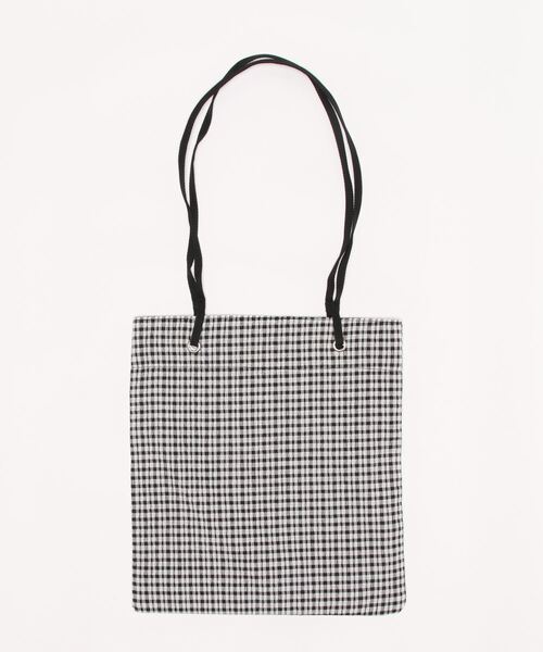 ehka sopo（エヘカソポ）の「ギンガムハトメトートバッグ（トートバッグ・レディース・ブラック/ブルー/ミント・ﾌﾘ-）」の8枚目の写真