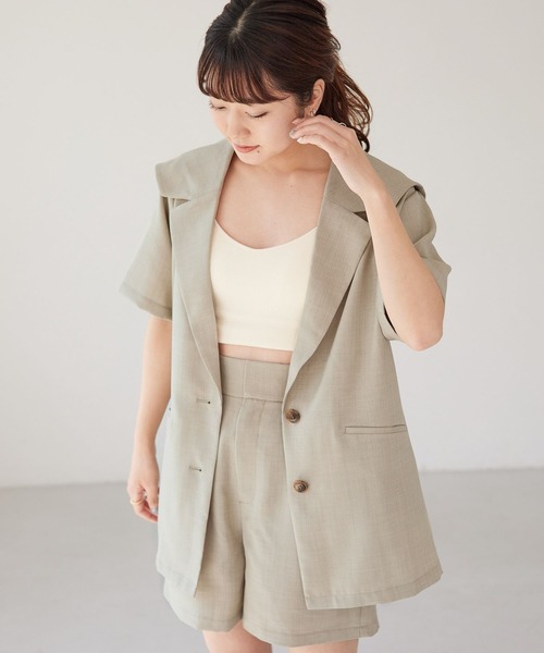 Heather（ヘザー）の「リネンライクセーラーカラー半袖