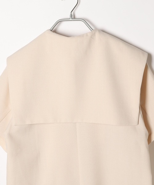 Heather（ヘザー）の「リネンライクセーラーカラー半袖ジャケット　275483（テーラードジャケット・レディース・ライトベージュ/グリーン/オレンジ・FREE）」の6枚目の写真