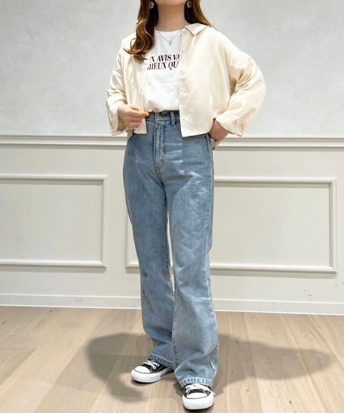 apres jour(アプレジュール)の「ショート丈シャツ【ZOZOTOWN限定アイテム】(シャツ/ブラウス・レディース・ピンク/アイボリー/サックスブルー/イエロー・X-LARGE/フリー)」の18枚目の写真