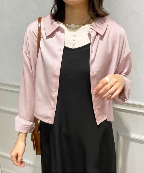 apres jour(アプレジュール)の「ショート丈シャツ【ZOZOTOWN限定アイテム】(シャツ/ブラウス・レディース・ピンク/アイボリー/サックスブルー/イエロー・X-LARGE/フリー)」の5枚目の写真