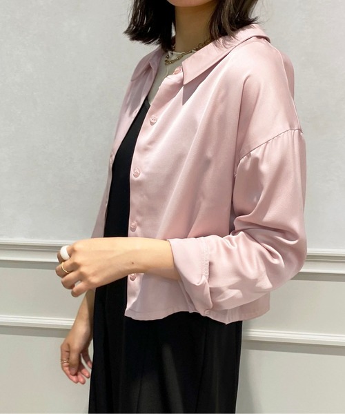 apres jour(アプレジュール)の「ショート丈シャツ【ZOZOTOWN限定アイテム】(シャツ/ブラウス・レディース・ピンク/アイボリー/サックスブルー/イエロー・X-LARGE/フリー)」の8枚目の写真