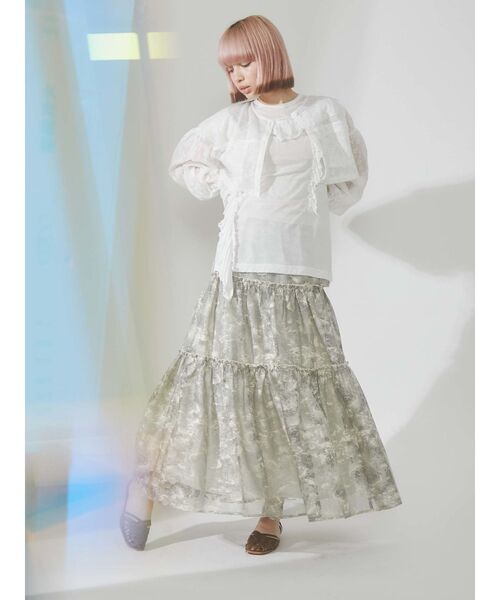 merry jenny（メリージェニー）の「frillyルーズチュニックタンクトップ（Tシャツ/カットソー・レディース・オフホワイト/ブラック/ピンク・FREE）」の15枚目の写真