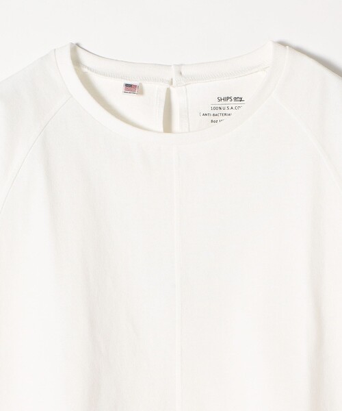SHIPS any(シップス エニィ)の「SHIPS any:〈抗菌消臭〉USAコットン ラグラン TEE(Tシャツ/カットソー・レディース・チャコールグレー/ホワイト/ベージュ/ライトグリーン・ONE SIZE)」の7枚目の写真
