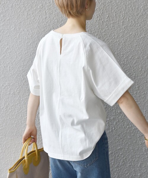 SHIPS any(シップス エニィ)の「SHIPS any:〈抗菌消臭〉USAコットン ラグラン TEE(Tシャツ/カットソー・レディース・チャコールグレー/ホワイト/ベージュ/ライトグリーン・ONE SIZE)」の20枚目の写真