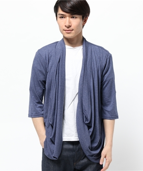 チャイハネ（チャイハネ）の「【チャイハネ】カットソードレープMEN'Sカーディガン（カーディガン/ボレロ・メンズ・カーキ/ターコイズブルー/ブラック/キャメル/ブルー/パープル・FREE）」の11枚目の写真