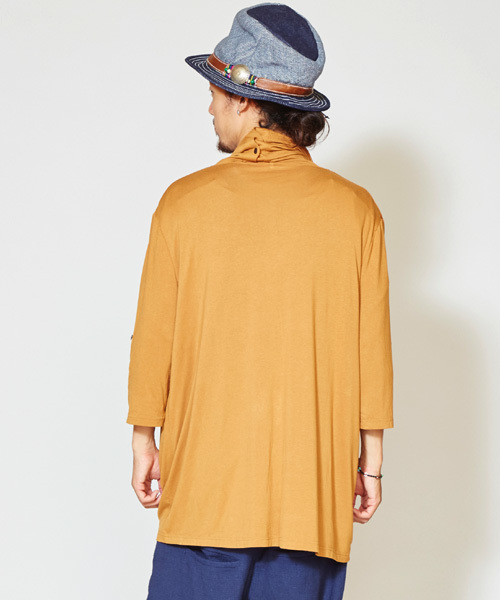 チャイハネ（チャイハネ）の「【チャイハネ】カットソードレープMEN'Sカーディガン（カーディガン/ボレロ・メンズ・カーキ/ターコイズブルー/ブラック/キャメル/ブルー/パープル・FREE）」の19枚目の写真