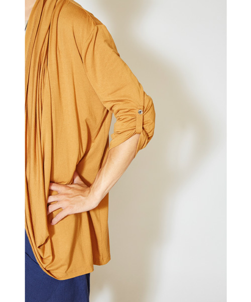 チャイハネ（チャイハネ）の「【チャイハネ】カットソードレープMEN'Sカーディガン（カーディガン/ボレロ・メンズ・カーキ/ターコイズブルー/ブラック/キャメル/ブルー/パープル・FREE）」の20枚目の写真