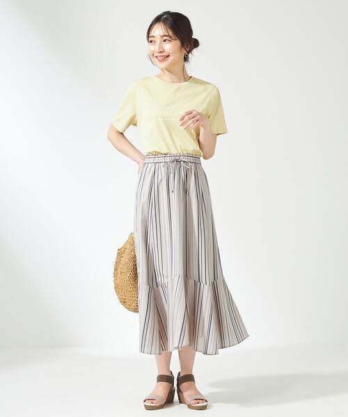 ANY SIS(エニィスィス)の「【美人百花7月号掲載】マルチカラーストライプ スカート(スカート・レディース・ピンク系1/ブラック系1・2)」の9枚目の写真
