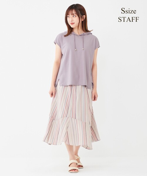 ANY SIS(エニィスィス)の「【美人百花7月号掲載】マルチカラーストライプ スカート(スカート・レディース・ピンク系1/ブラック系1・2)」の11枚目の写真