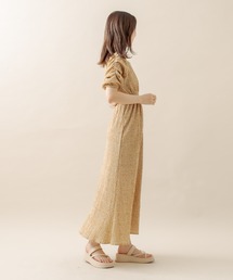 [mline] 楊柳フラワープリントワンピース