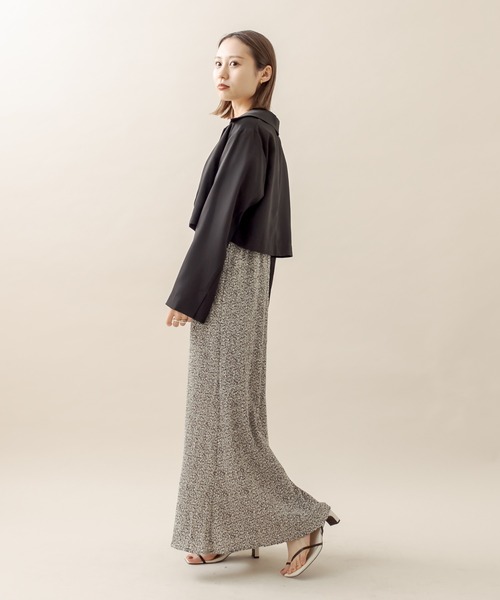 mline（エムライン）の「[mline] 楊柳フラワープリントワンピース（ワンピース・レディース・ブラック/グレー/イエロー・1/2）」の13枚目の写真