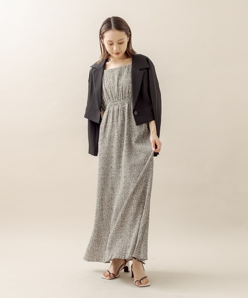 mline（エムライン）の「[mline] 楊柳フラワープリントワンピース（ワンピース・レディース・ブラック/グレー/イエロー・1/2）」の16枚目の写真