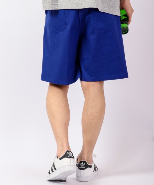 MARKAWARE　プリーツワイドショートパンツ　ブルー MARKAWARE プリーツワイドショートパンツ ブルー MARKAWARE プリーツ