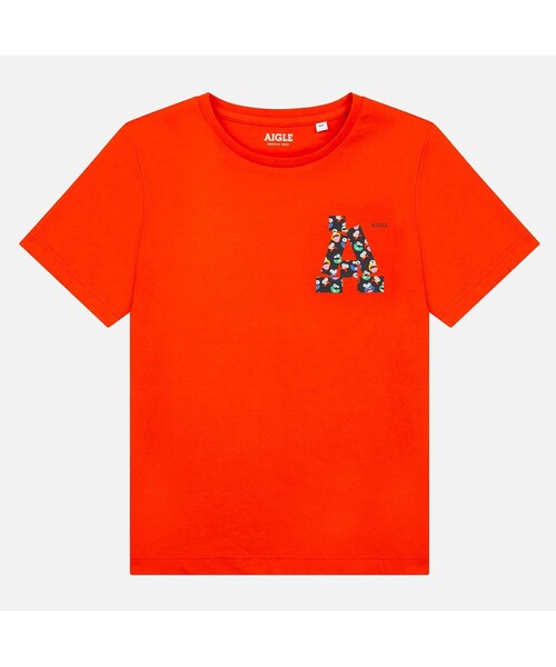 AIGLE（エーグル）の「「A」ロゴプリント 半袖Tシャツ（Tシャツ/カットソー・キッズ・レッド/ダークブルー/ホワイト・110/120/130/140）」の3枚目の写真