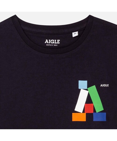 AIGLE（エーグル）の「「A」ロゴプリント 半袖Tシャツ（Tシャツ/カットソー・キッズ・レッド/ダークブルー/ホワイト・110/120/130/140）」の7枚目の写真