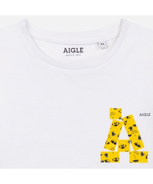 AIGLE（エーグル）の「「A」ロゴプリント 半袖Tシャツ（Tシャツ/カットソー・キッズ・レッド/ダークブルー/ホワイト・110/120/130/140）」の10枚目の写真