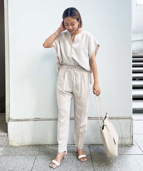 OPAQUE.CLIP（オペークドットクリップ）の「◆軽量シュリンクA4トートバッグ（トートバッグ・レディース・ブラック/グレー/オフホワイト/サンドベージュ・00）」の17枚目の写真