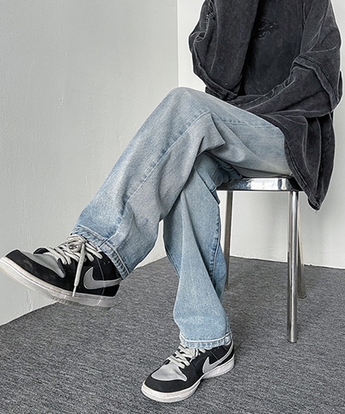 Ressaca(レサーカ)の「セミワイド 加工 ストレート デニム(デニムパンツ・メンズ・ブルー・M/L/XL/S/XXL)」の2枚目の写真