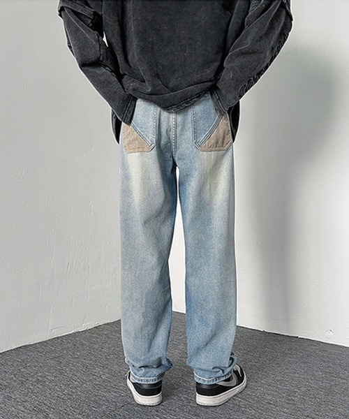 Ressaca(レサーカ)の「セミワイド 加工 ストレート デニム(デニムパンツ・メンズ・ブルー・M/L/XL/S/XXL)」の5枚目の写真