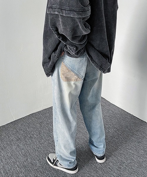 Ressaca(レサーカ)の「セミワイド 加工 ストレート デニム(デニムパンツ・メンズ・ブルー・M/L/XL/S/XXL)」の6枚目の写真