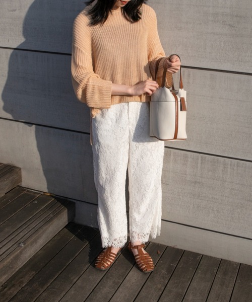 Ambre Ciel（アンブルシエル）の「シャーベットシアーニット／【WEB/EC限定商品】（ニット/セーター・レディース・ピンク/オレンジ/アイボリー/クリーム・FREE）」の14枚目の写真