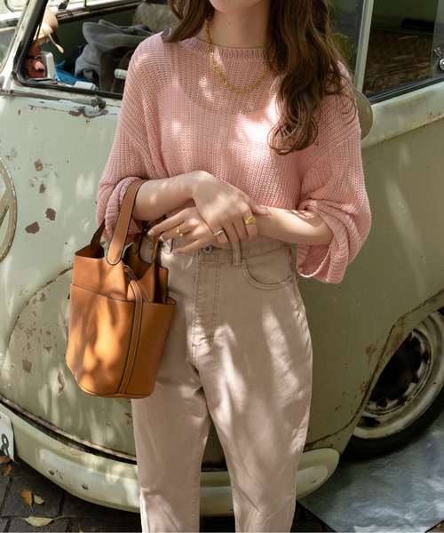 Ambre Ciel（アンブルシエル）の「シャーベットシアーニット／【WEB/EC限定商品】（ニット/セーター・レディース・ピンク/オレンジ/アイボリー/クリーム・FREE）」の19枚目の写真