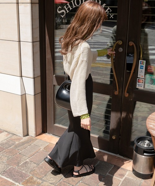 Ambre Ciel（アンブルシエル）の「シャーベットシアーニット／【WEB/EC限定商品】（ニット/セーター・レディース・ピンク/オレンジ/アイボリー/クリーム・FREE）」の10枚目の写真