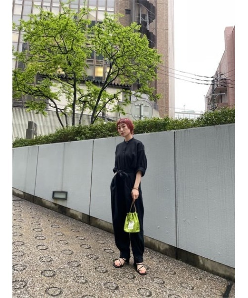 THROW by SLY(スローバイスライ)の「THROW DOLMAN JUMP SUITS ドルマン ジャンプスーツ(つなぎ/オールインワン・レディース・ライトイエロー/ブラック・0/1)」の15枚目の写真