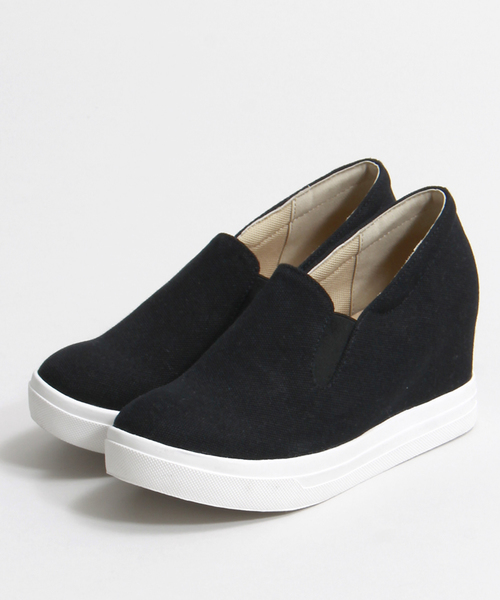 WEGO（ウィゴー）の「WEGO/インヒールスニーカー（スニーカー・レディース・ホワイト/ブラック・LARGE/MEDIUM）」の5枚目の写真