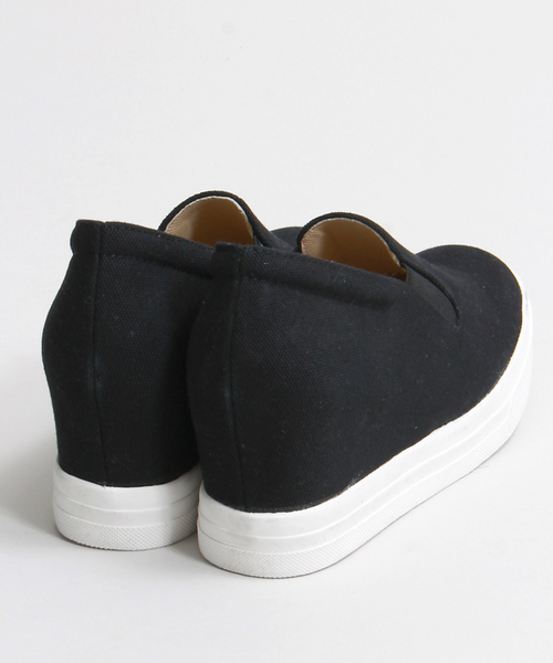 WEGO（ウィゴー）の「WEGO/インヒールスニーカー（スニーカー・レディース・ホワイト/ブラック・LARGE/MEDIUM）」の7枚目の写真