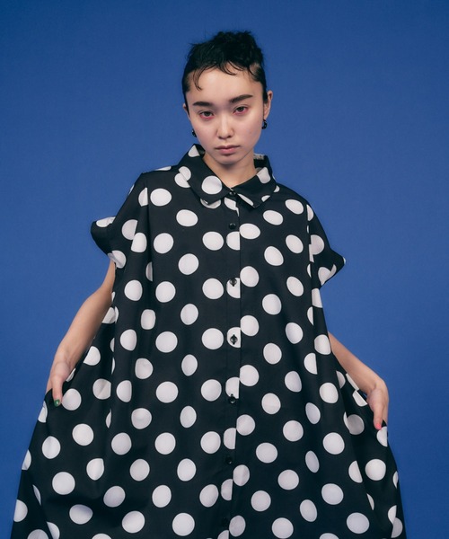 manana suerte（マニャーナスエルテ）の「DOT/STRIPE シャツ