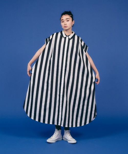【manana suerte】マニャーナスエルテ ストライプワンピース manana suerte（マニャーナスエルテ）の「マルチストライプ