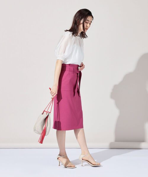 NOLLEY’S Sophi(ノーリーズソフィ)の「2WAYシアー袖シャーリングブラウス(シャツ/ブラウス・レディース・グレイッシュブルー/ライトパープル/オレンジ/オフホワイト/ベージュ・38/36)」の16枚目の写真