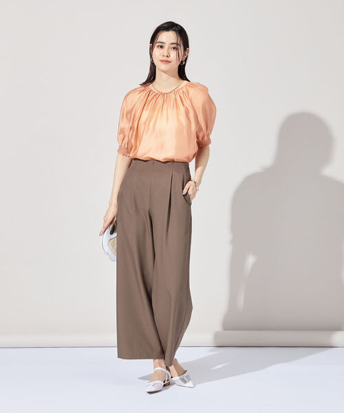 NOLLEY’S Sophi(ノーリーズソフィ)の「2WAYシアー袖シャーリングブラウス(シャツ/ブラウス・レディース・グレイッシュブルー/ライトパープル/オレンジ/オフホワイト/ベージュ・38/36)」の22枚目の写真