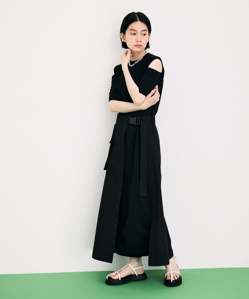 ADAM ET ROPE'（アダムエロペ）の「エプロンコンビハーフパンツ（その他パンツ・レディース・ブラック/ベージュ・38/36）」の20枚目の写真