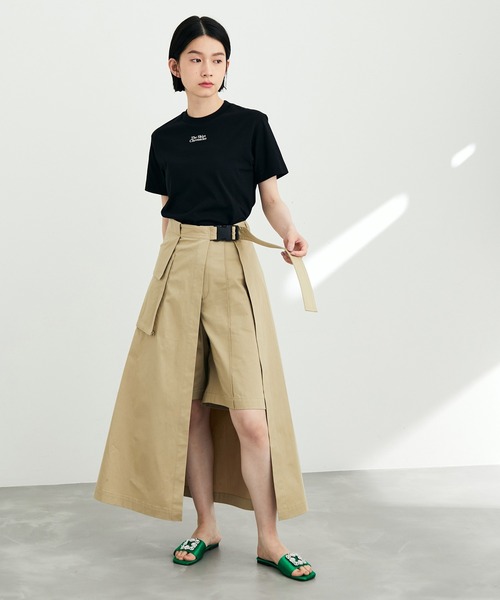 ADAM ET ROPE'（アダムエロペ）の「エプロンコンビハーフパンツ（その他パンツ・レディース・ブラック/ベージュ・38/36）」の10枚目の写真