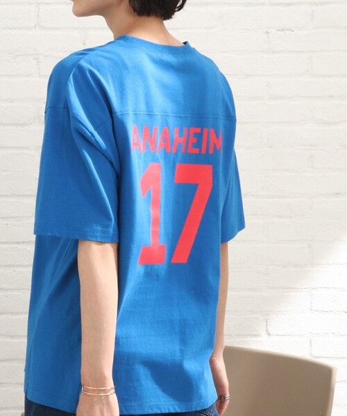 Cutie Blonde(キューティーブロンド)の「◆【S-L】バックロゴフットボールTシャツ(Tシャツ/カットソー・レディース・ブラック/オフホワイト/ブルー/レッド系1・01/02/03)」の3枚目の写真