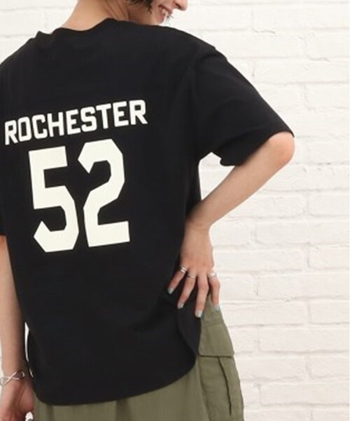 Cutie Blonde(キューティーブロンド)の「◆【S-L】バックロゴフットボールTシャツ(Tシャツ/カットソー・レディース・ブラック/オフホワイト/ブルー/レッド系1・01/02/03)」の9枚目の写真