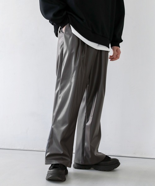 ASTRONOMY（アストロノミー）の「2タックワイドバギーデニム/合成皮革パンツ（デニムパンツ・メンズ・ブルー/ブラック/サックスブルー/インディゴブルー/ホワイト/ブラック系その他/グレー系/ホワイト系/ブラック系・L/M/S/XL）」の18枚目の写真