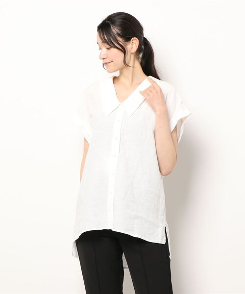 enchainement（アンシェヌマン）の「French Linen Big Collar Blouse 