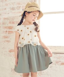 apres les cours | ひまわり刺繍ワンピース(ワンピース)