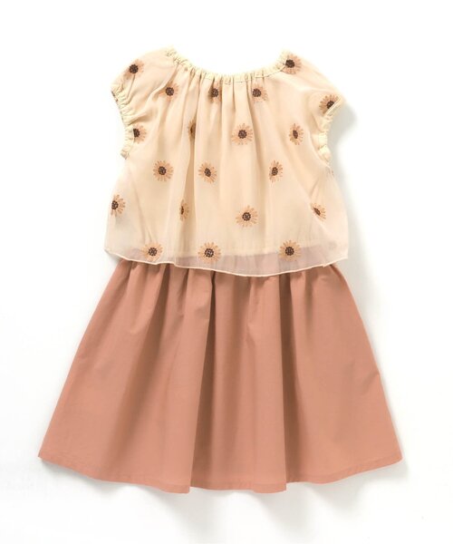 ［期間限定特別sale］新品、未使用　レリアン　ひまわりの刺繍ワンピース セール】ひまわり刺繍ワンピース（ワンピース）｜apres les cours