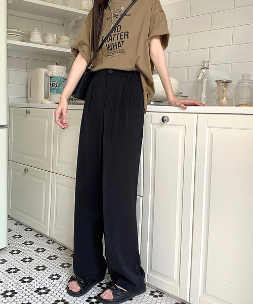 Dita Muaj.（ディータムアージュ）の「ハイウエストルーズスラックスパンツ（スラックス・レディース・ライトピンク/ホワイト/ブラック・L/S/M）」の3枚目の写真